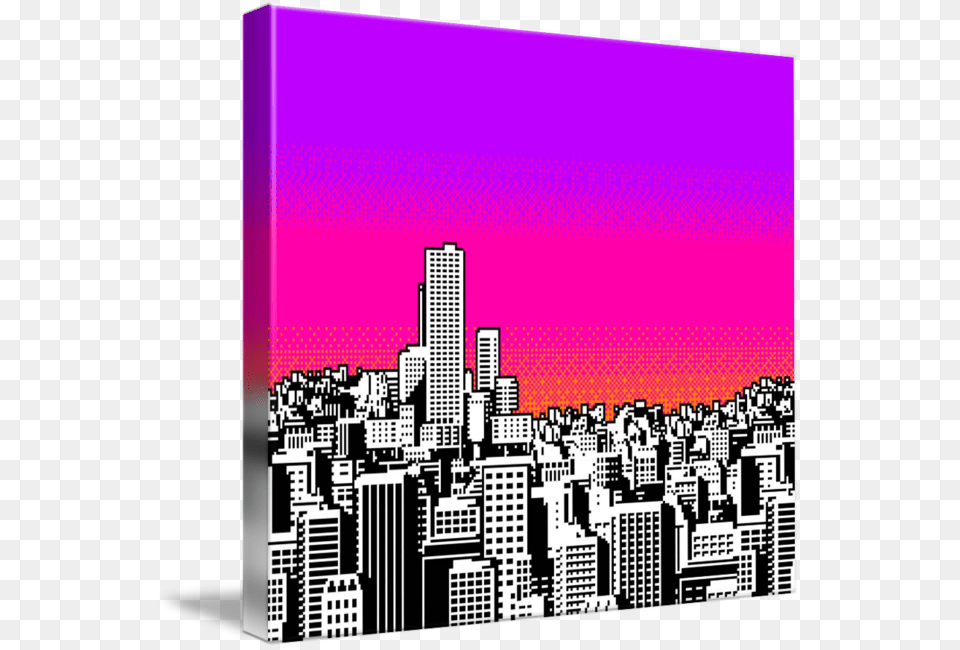 Cityscape Collage 02a By Max Capacity 90s Pixel Art Background, Urban, Metropolis, City, Graphics Png