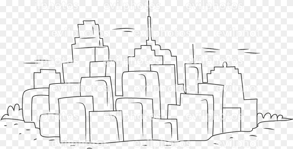Cityscape Drawing Vector And Stock Photo Line Art, City, Text, Plant, Vegetation Png Image