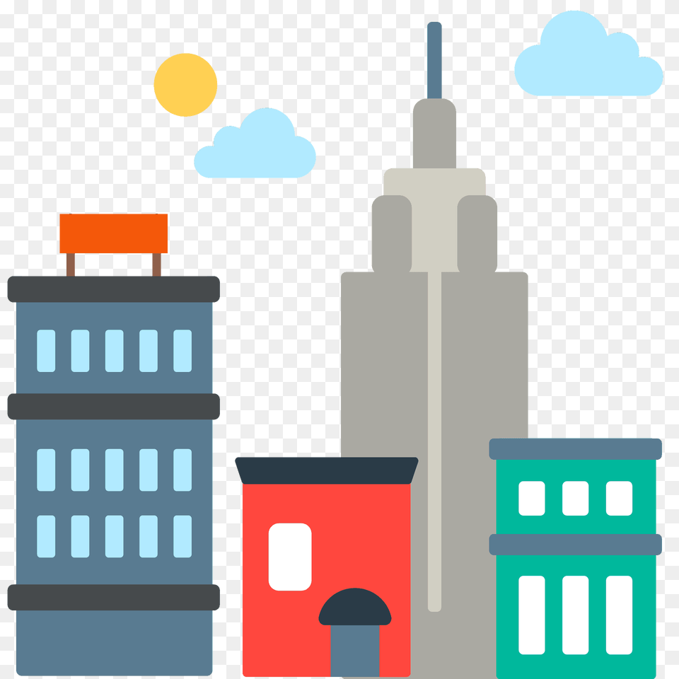 Cityscape Emoji Clipart, City, Urban, Metropolis Free Transparent Png
