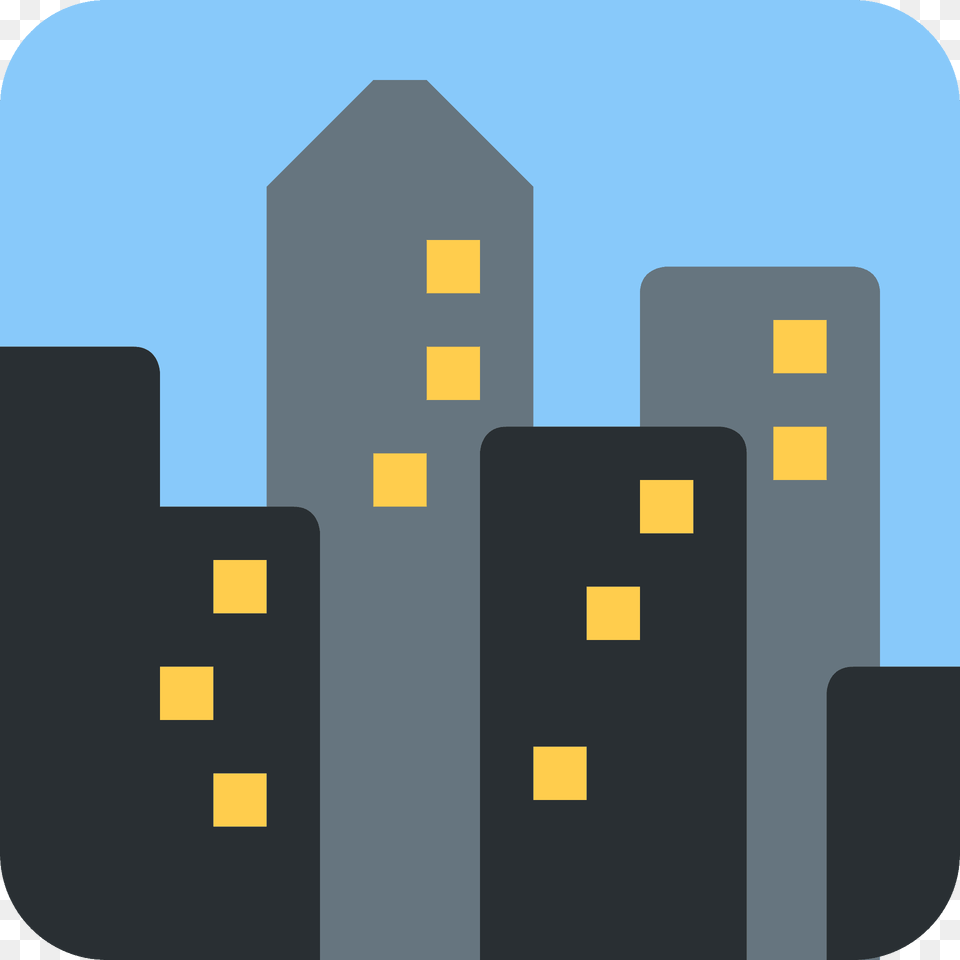 Cityscape Emoji Clipart, City, Urban Png