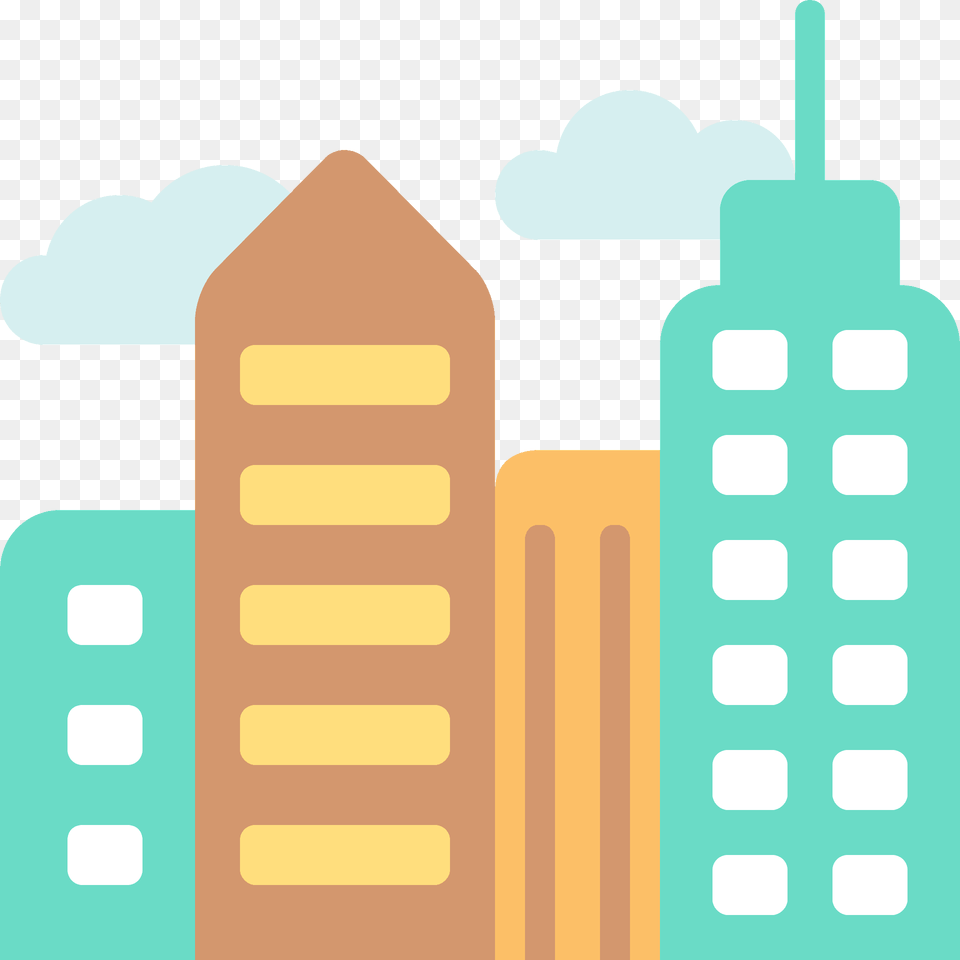 Cityscape Emoji Clipart, City, Urban, Metropolis Png Image