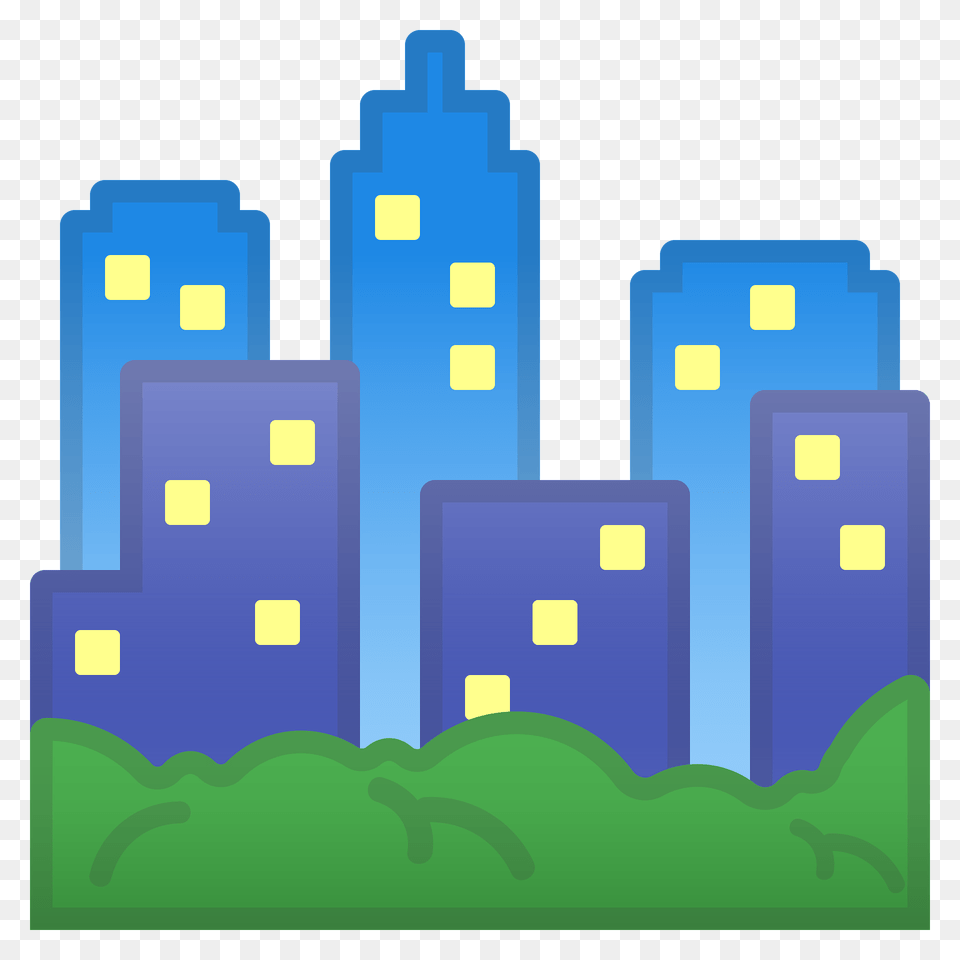 Cityscape Emoji Clipart, City, Urban, Neighborhood Free Transparent Png