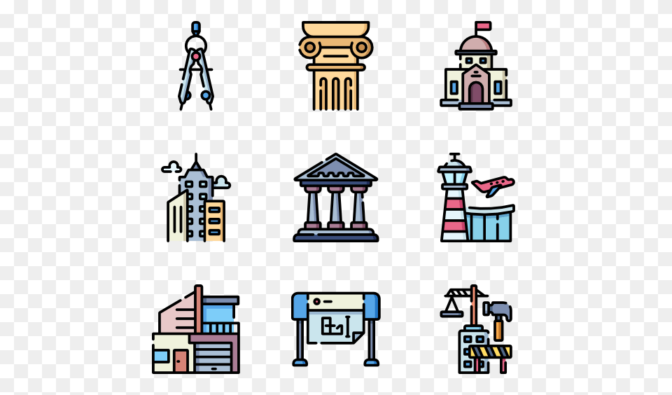 Cityscape Icon Packs, Architecture, Building, Clock Tower, Tower Png Image