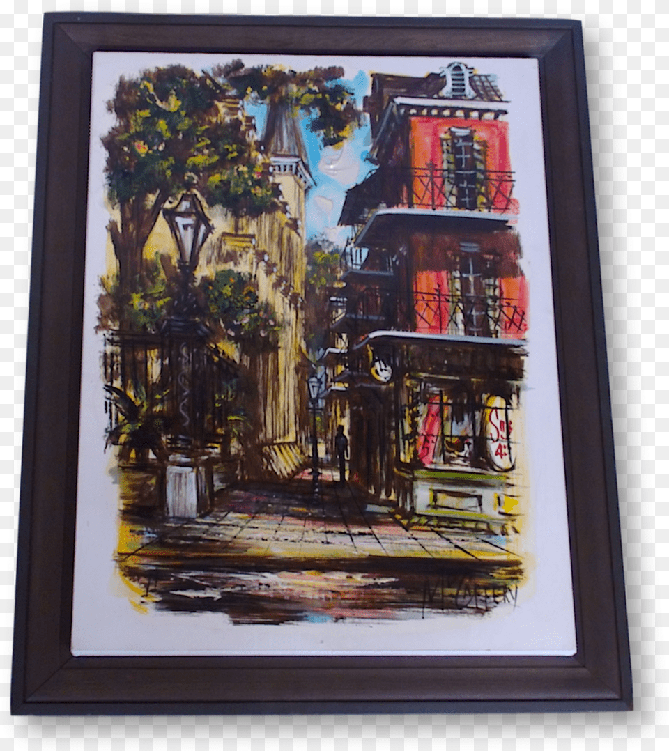 Cityscape Of French Quarter In New Orleans Signed Painting, Art Free Transparent Png