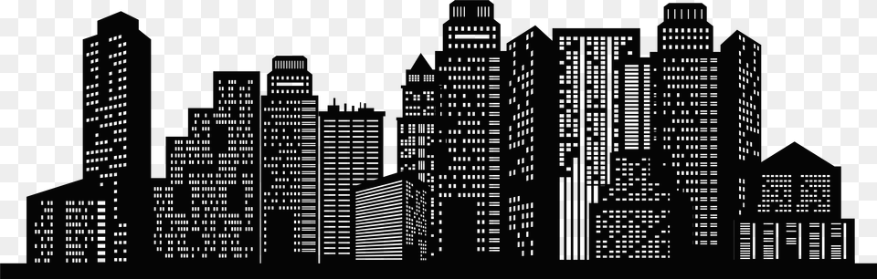 Cityscape Silhouette Clip Art Image Cityscape Clip Art, City, Urban, Metropolis, Drawing Free Transparent Png