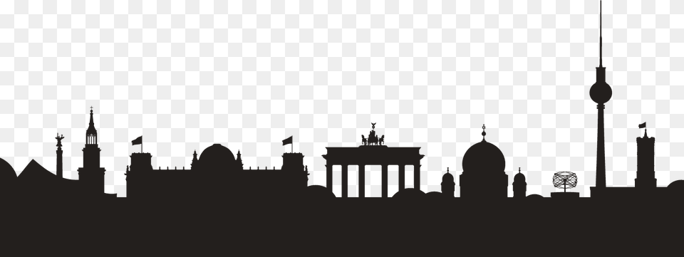 Cityscape Silhouette For Kids Skyline Berlin, Architecture, Building, Dome, Pillar Png