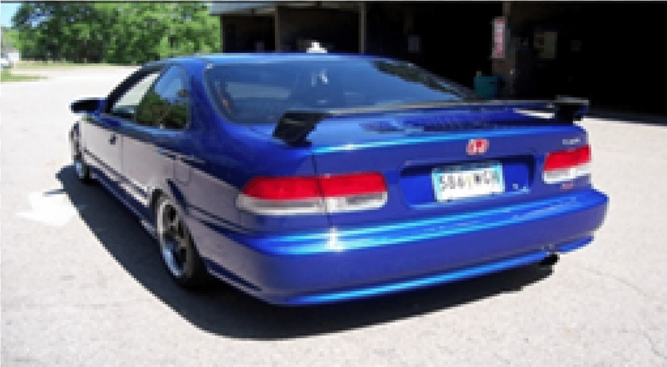 Civic 96 00 4dr Carbon Mugen Rear Spoiler Mugen Carbon Fiber Spoiler 96 00 Civic, Bumper, Car, License Plate, Sedan Free Png