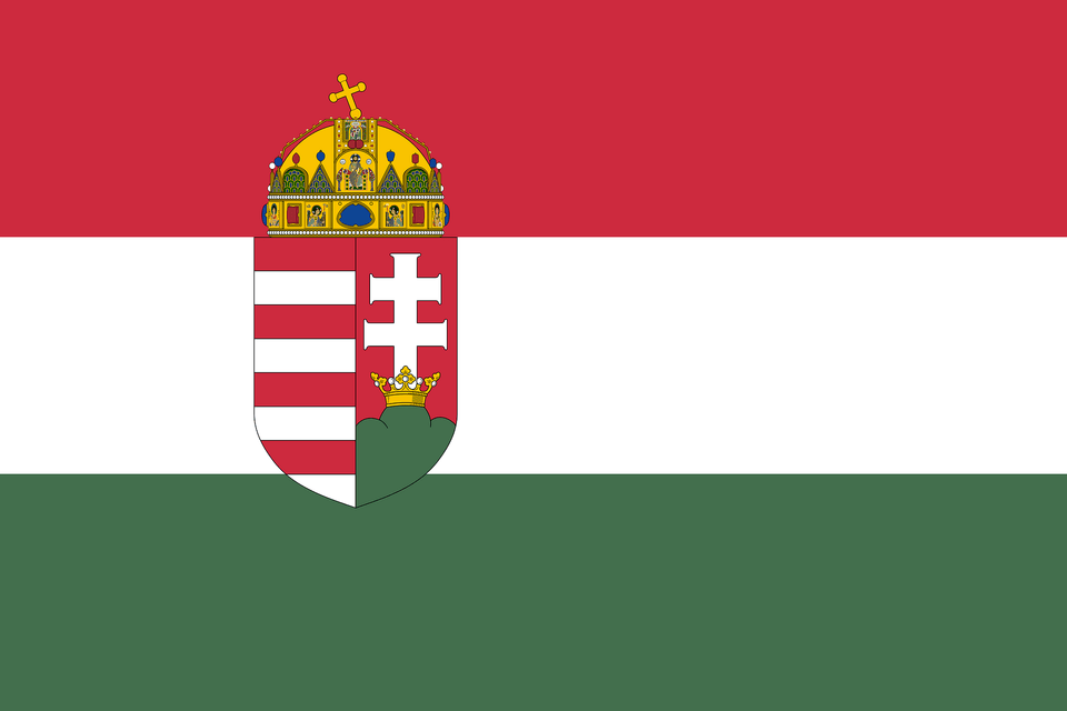 Civil And Naval Ensign Of Hungary 1921 Clipart Free Png
