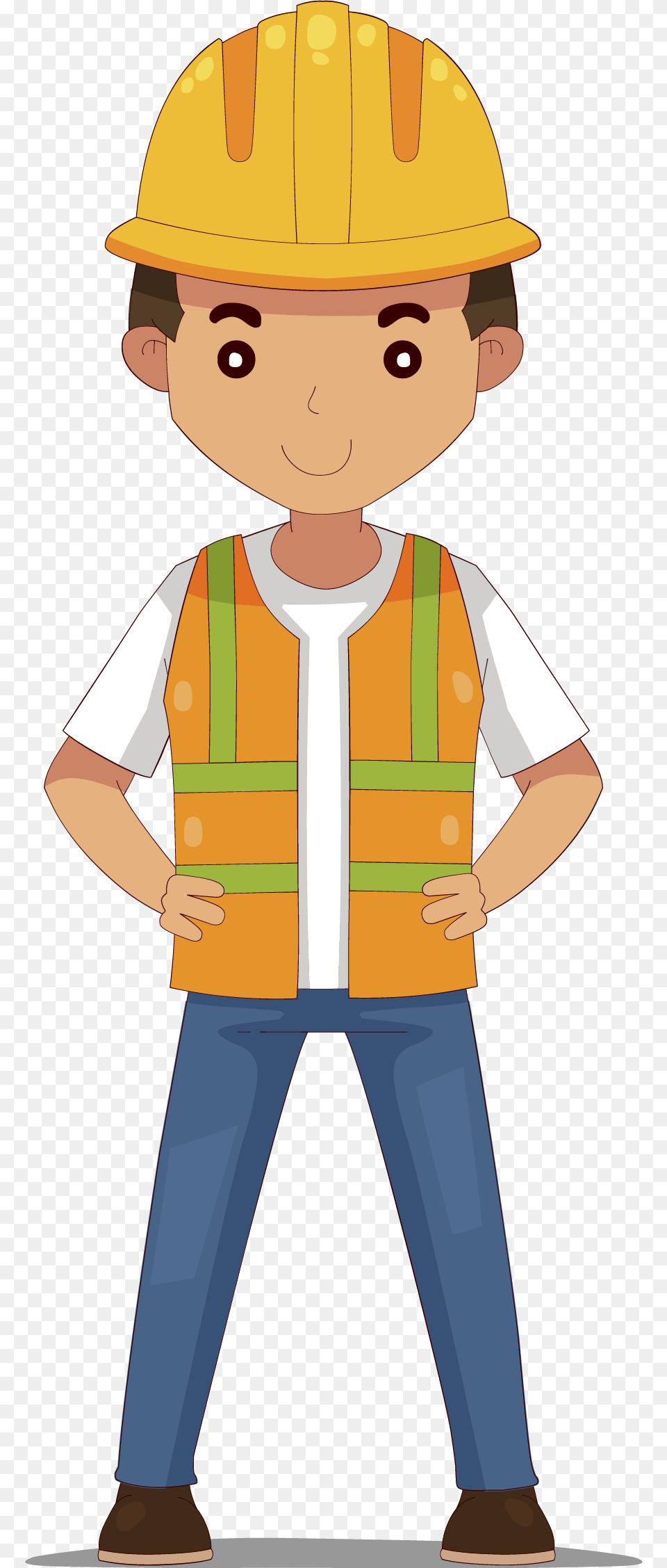 Civil Engineer Cartoon, Vest, Clothing, Hardhat, Helmet Free Transparent Png