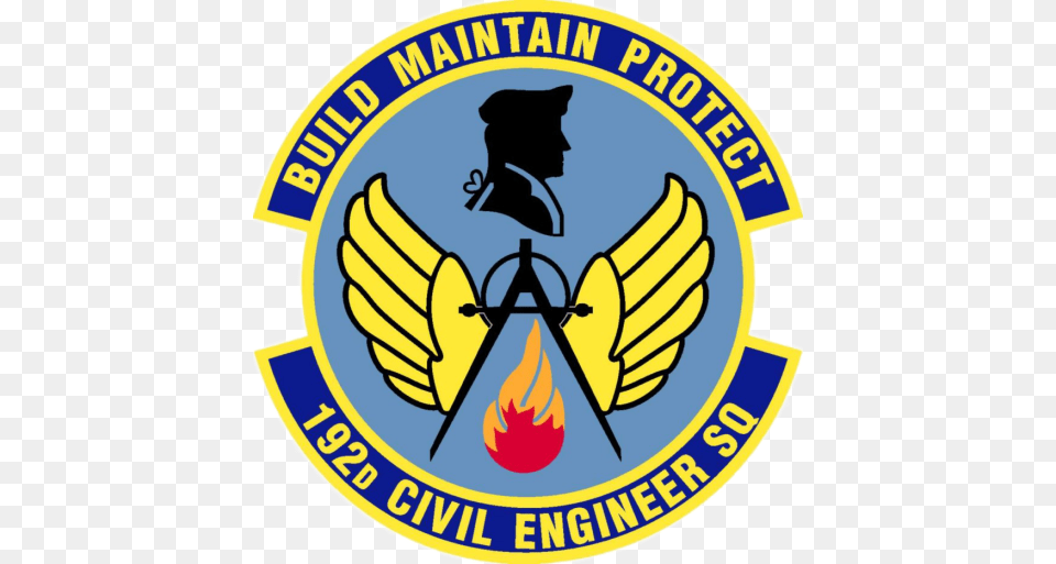 Civil Engineer Squadron, Badge, Emblem, Logo, Symbol Png Image
