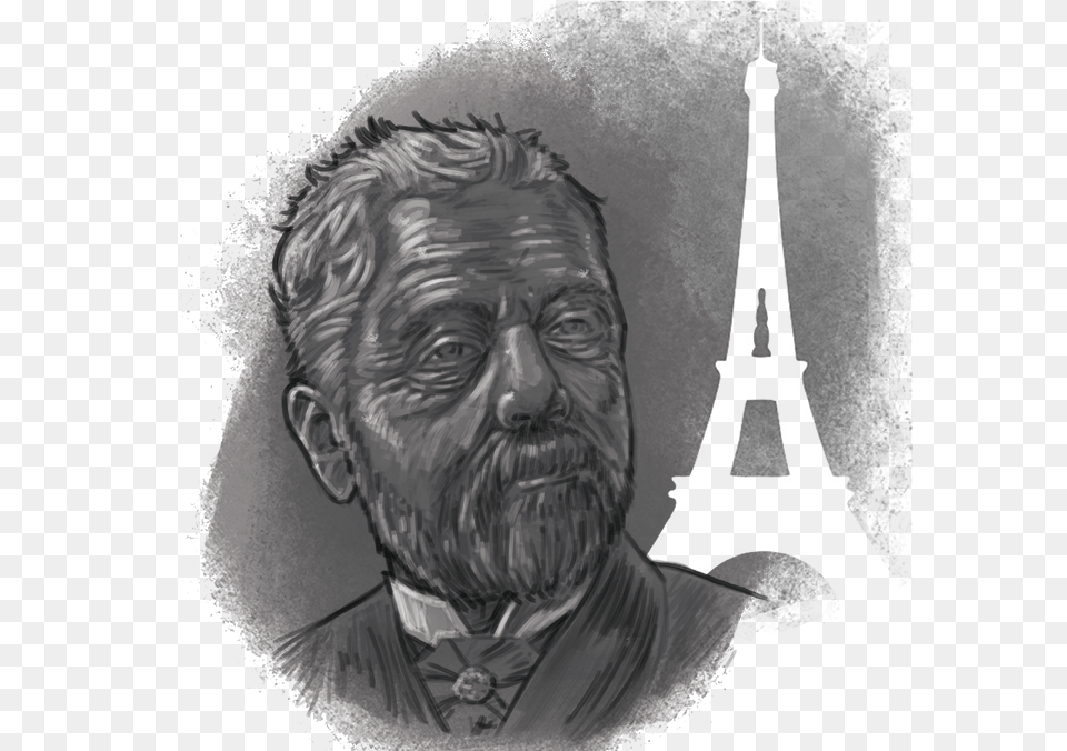 Civil Engineers In History Gustavo Eiffel, Art, Drawing, Portrait, Face Png Image