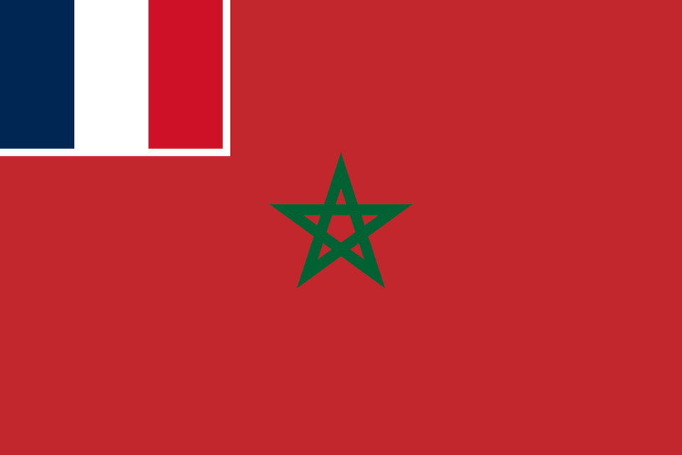 Civil Ensign Of French Morocco Clipart, Star Symbol, Symbol Free Transparent Png