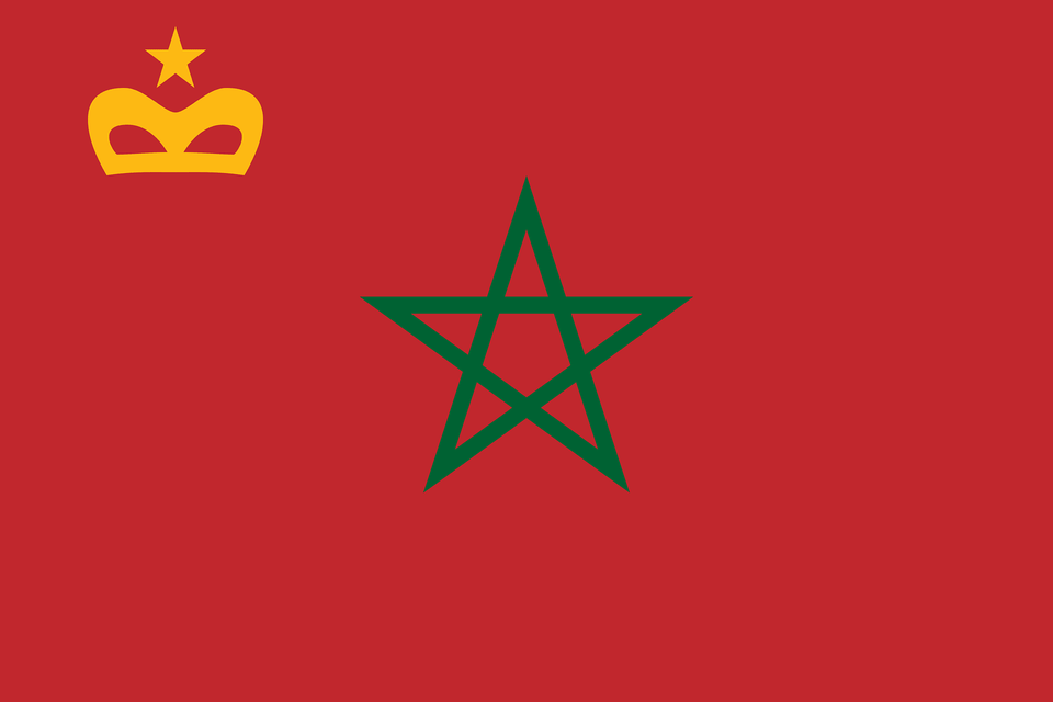 Civil Ensign Of Morocco Clipart, Star Symbol, Symbol, Logo Png Image