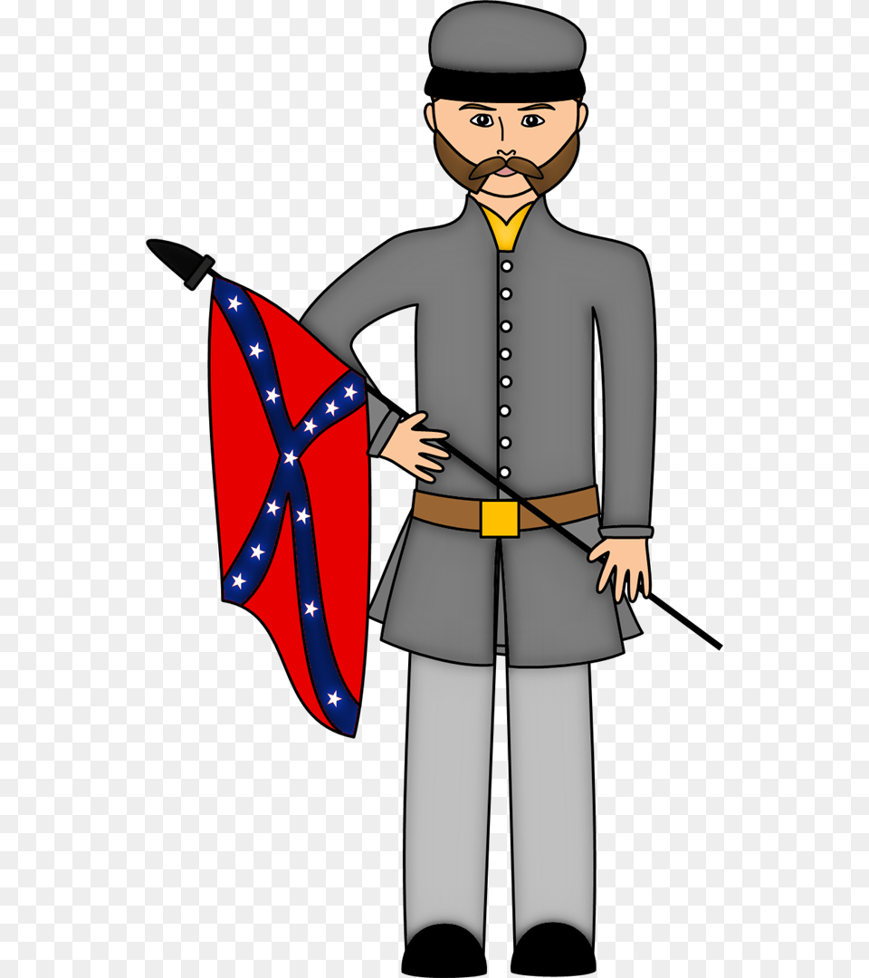 Civil War Clipart Confederacy Civil War Soldier, Person, Face, Head Png