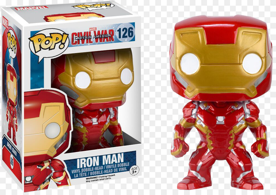 Civil War Funko Pop Marvel Iron Man, Toy, Robot Free Png