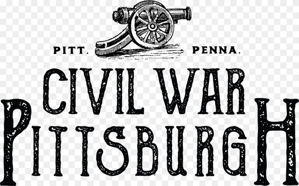 Civil War Pgh Logo Calligraphy, Cannon, Machine, Weapon, Wheel Free Png Download