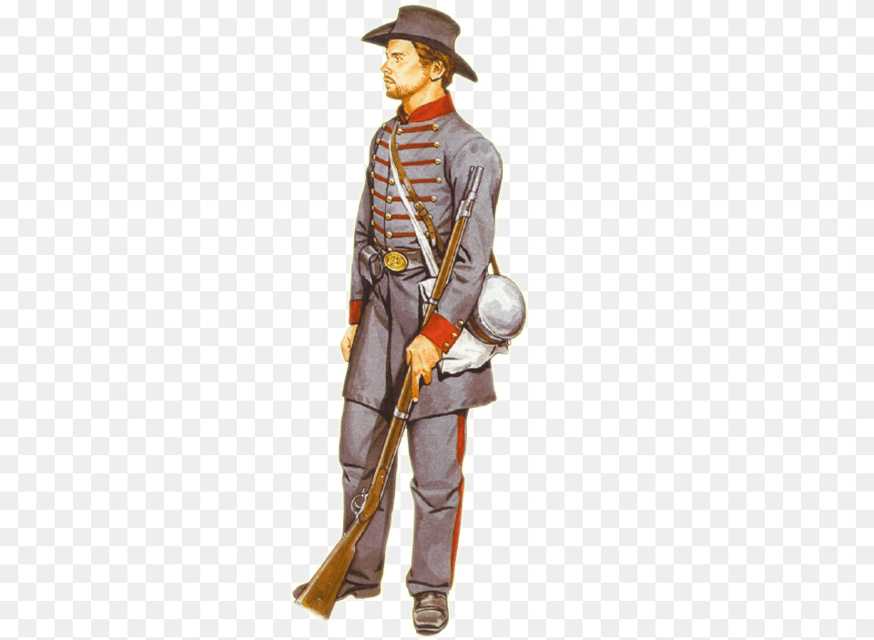 Civil War Soldier, Firearm, Gun, Rifle, Weapon Png