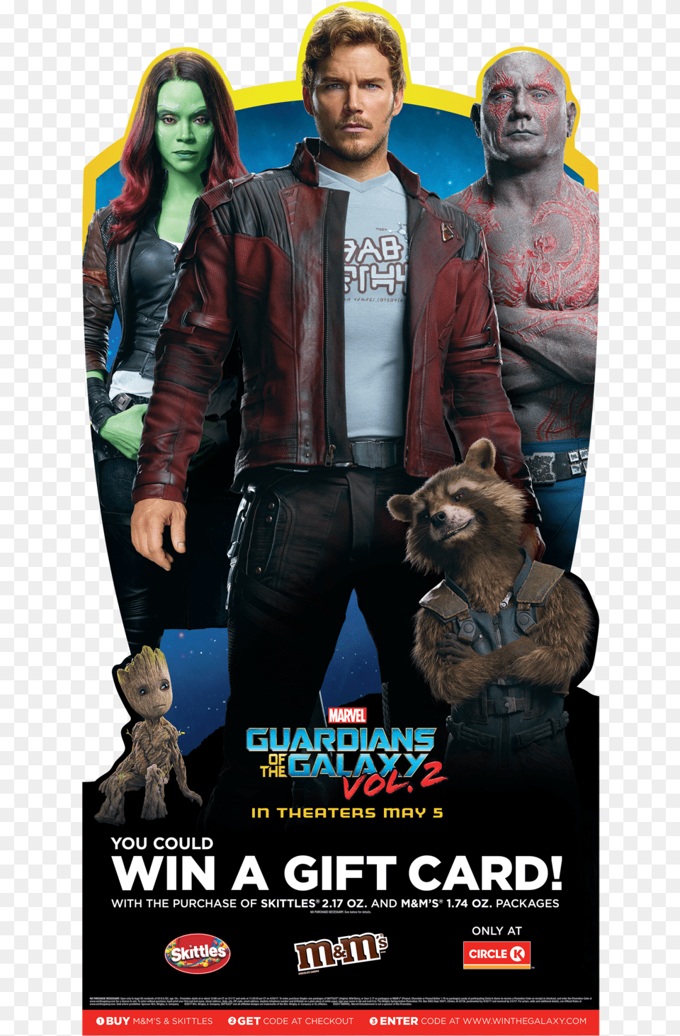 Ck Marvel Standee 100 Lr Marvel39s Guardians Of The Galaxy Vol 2 Prelude, Advertisement, Poster, Clothing, Coat Free Transparent Png
