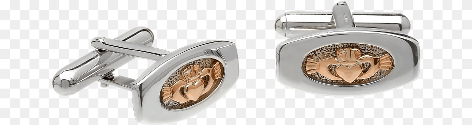 Claddagh Cufflinks Silver, Accessories, Earring, Jewelry Free Png Download