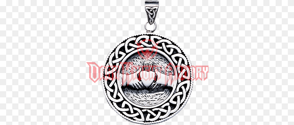 Claddagh With Celtic Knotwork Pendant Claddagh Pendant For Men, Accessories, Jewelry, Locket Free Png Download