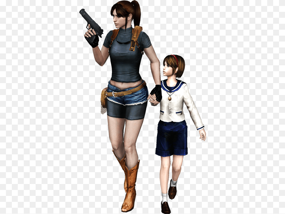 Claire And Sherry Photo Claire And Sherry Claire And Sherry Resident Evil, Clothing, Skirt, Shorts, Adult Free Png Download
