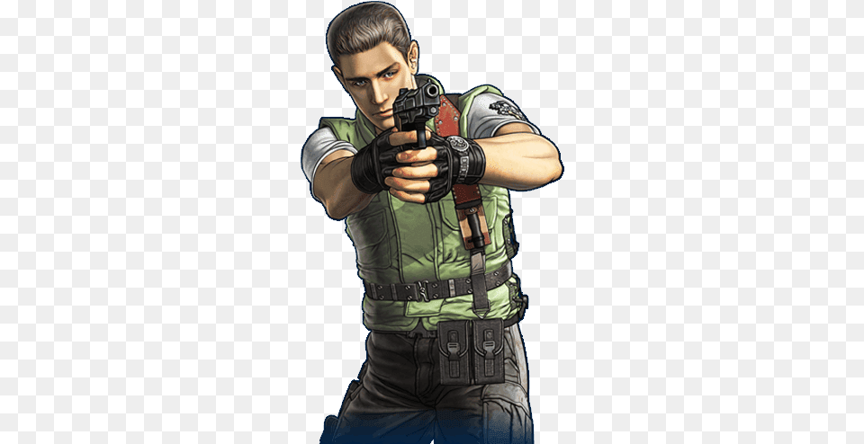 Claire Redfield Lovers Chris Redfield Transparent, Clothing, Vest, Photography, Weapon Png Image