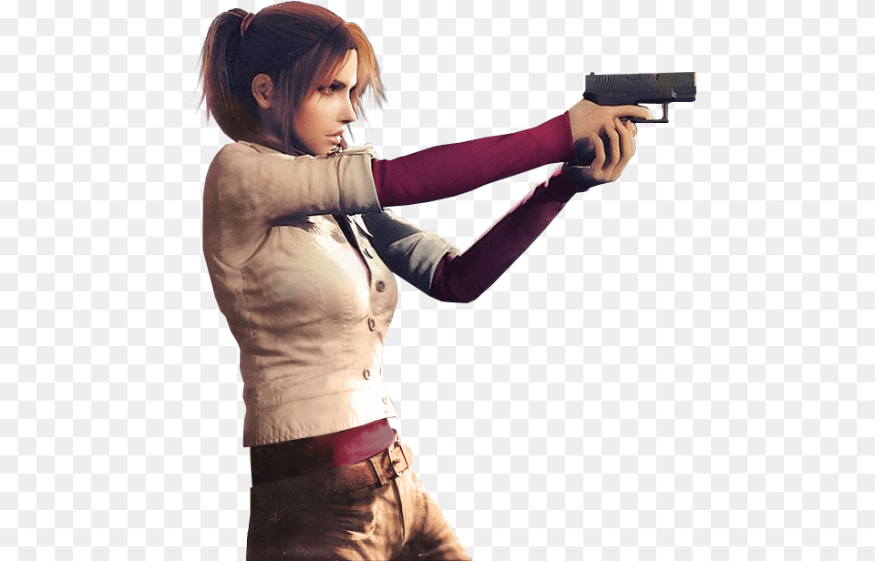 Claire Redfield Resident Evil Degeneration, Firearm, Gun, Handgun, Weapon Free Png
