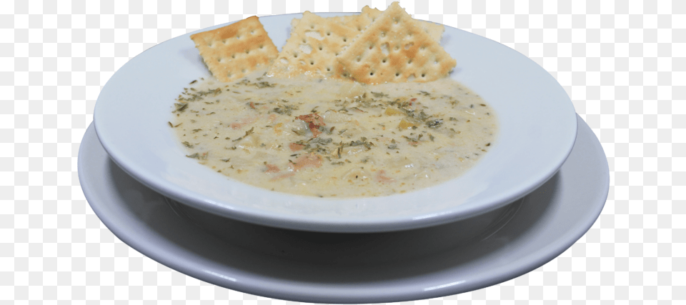 Clam Chowder Leek Soup, Bread, Cracker, Dish, Food Png Image