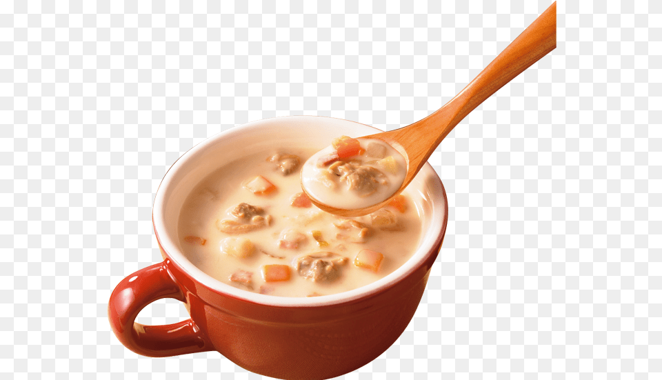 Clam Chowder Soup Dominos Soup, Spoon, Soup Bowl, Meal, Food Png