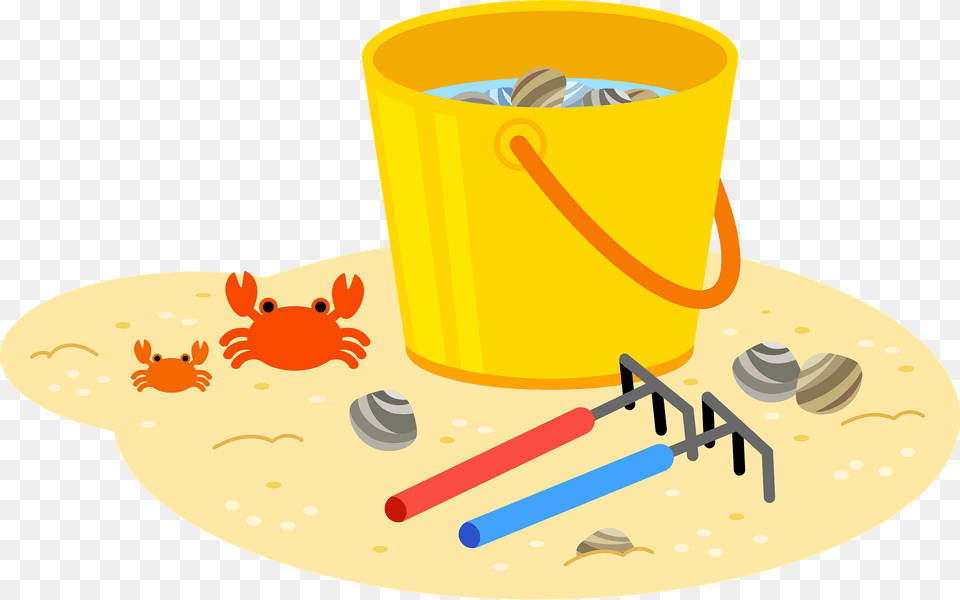 Clam Digging Bucket Clipart, Tape Png Image