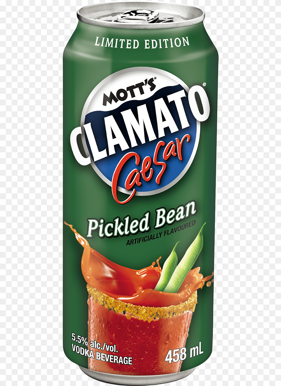 Clamato Caesar Pickled Bean Motts Clamato, Can, Tin Png Image