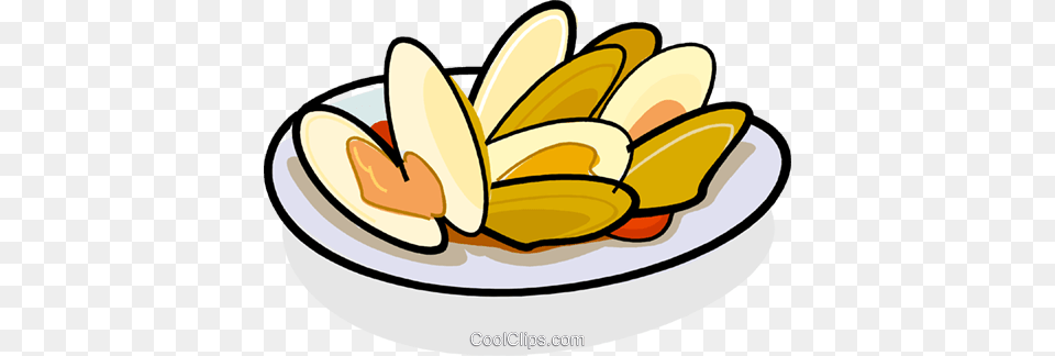 Clams On A Plate Royalty Free Vector Clip Art Illustration Oysters Clipart, Animal, Sliced, Seashell, Seafood Png