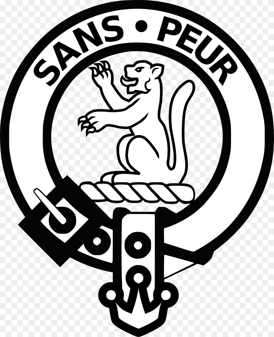 Clan Member Crest Badge Clan Sutherland Clipart, Logo, Emblem, Symbol, Face Free Png Download