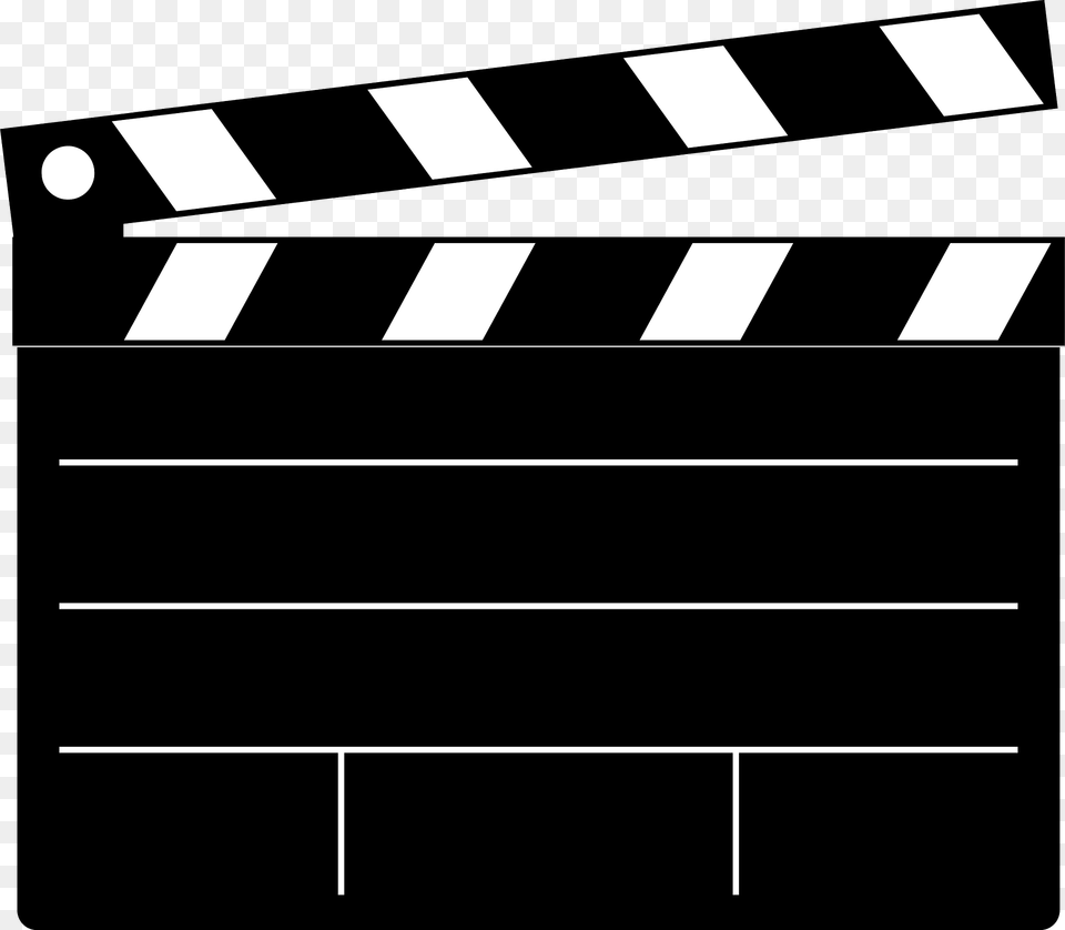 Clapper Board Black And White Clipart, Fence, Clapperboard Free Transparent Png