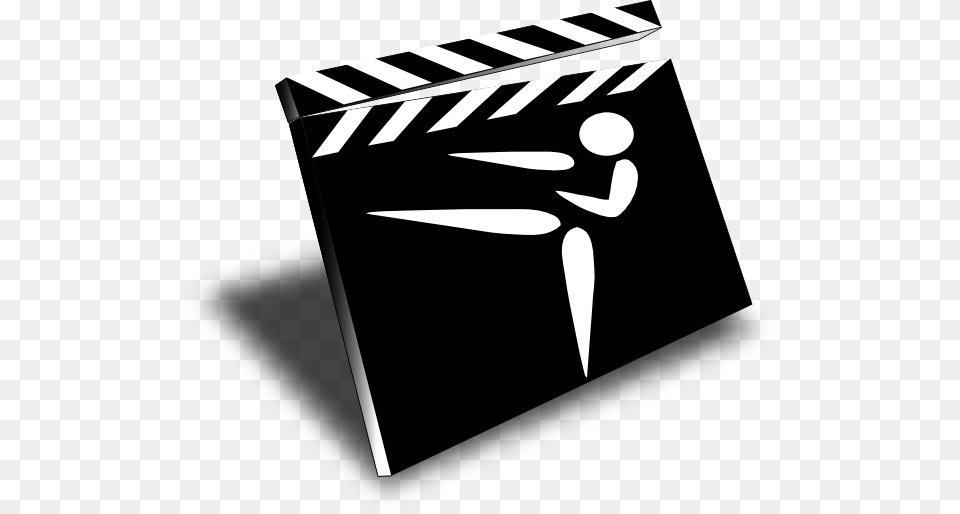 Clapper Movie Karate Clip Art, Stencil, Road Free Transparent Png