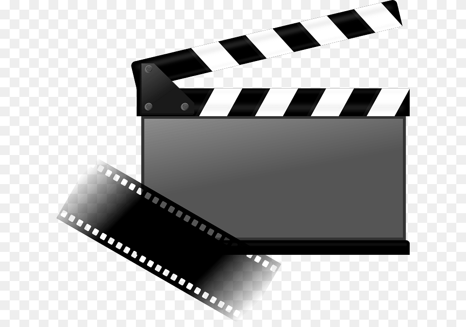 Clapperboard And Movie Strip Free Transparent Png