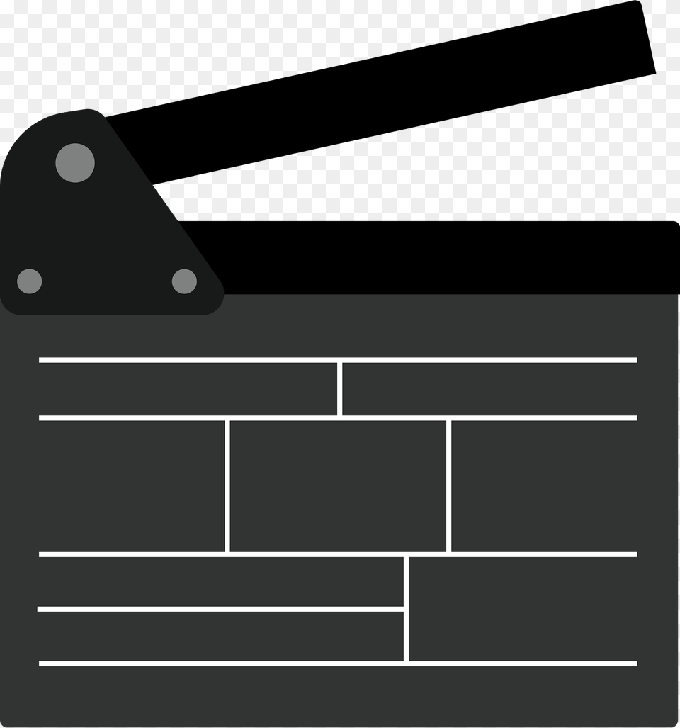 Clapperboard Black And White Clipart, Brick, Blade, Razor, Weapon Png