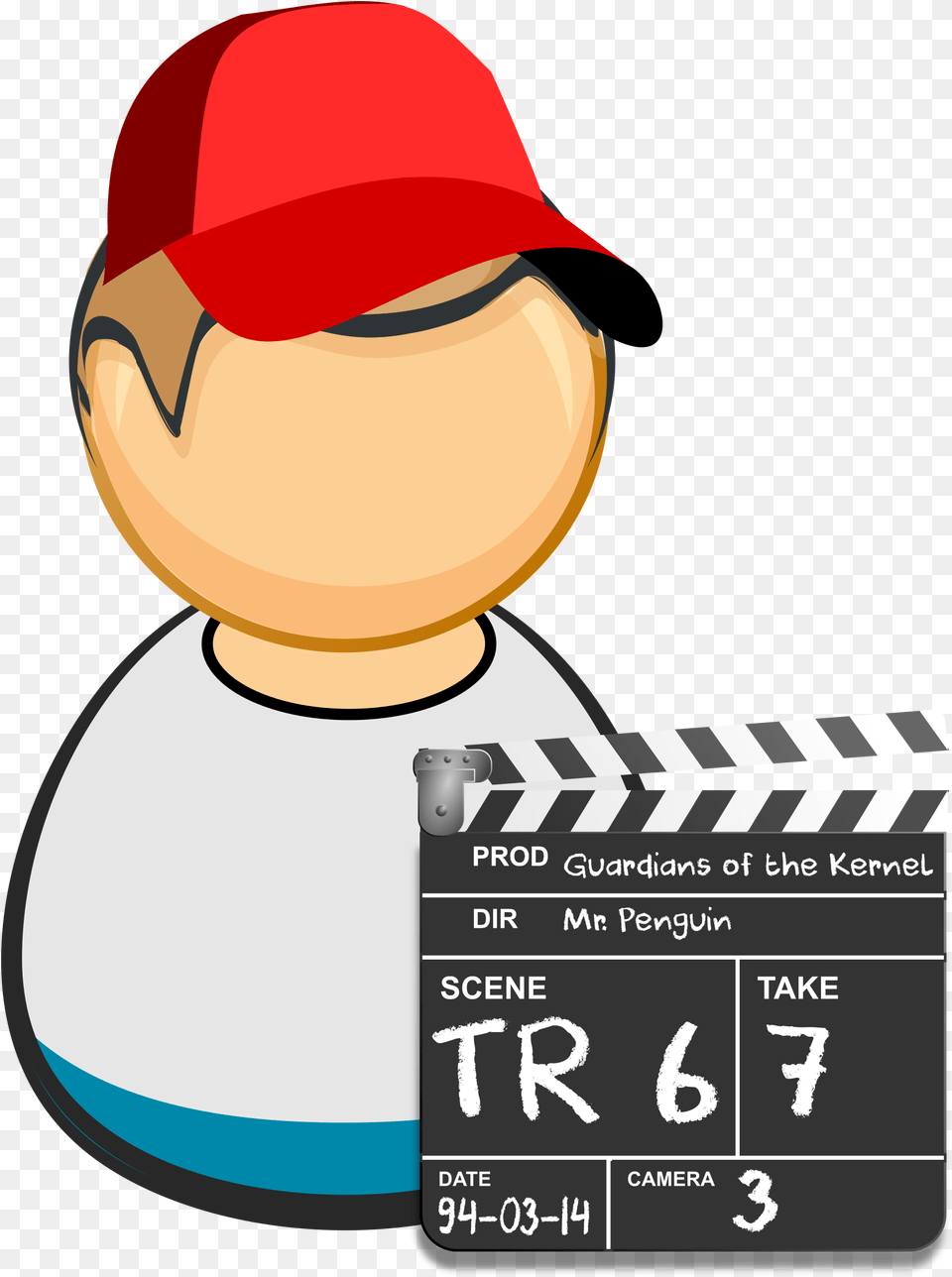 Clapperboard Guy Clip Arts Clipart First Aider, Hat, Baseball Cap, Cap, Person Free Png