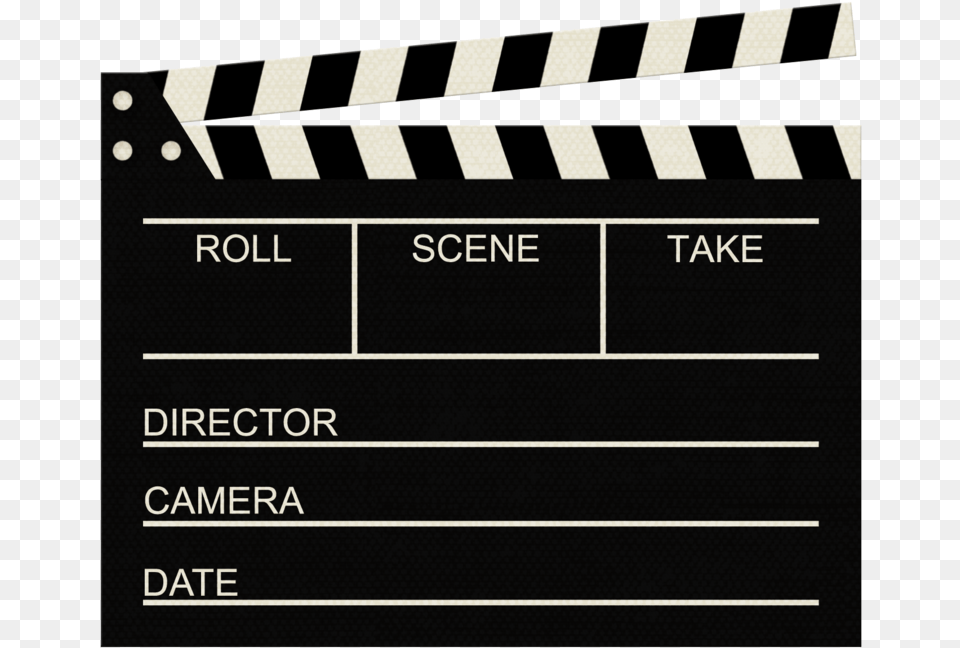 Clapperboard High Resolution Clapper Board, Text Free Transparent Png