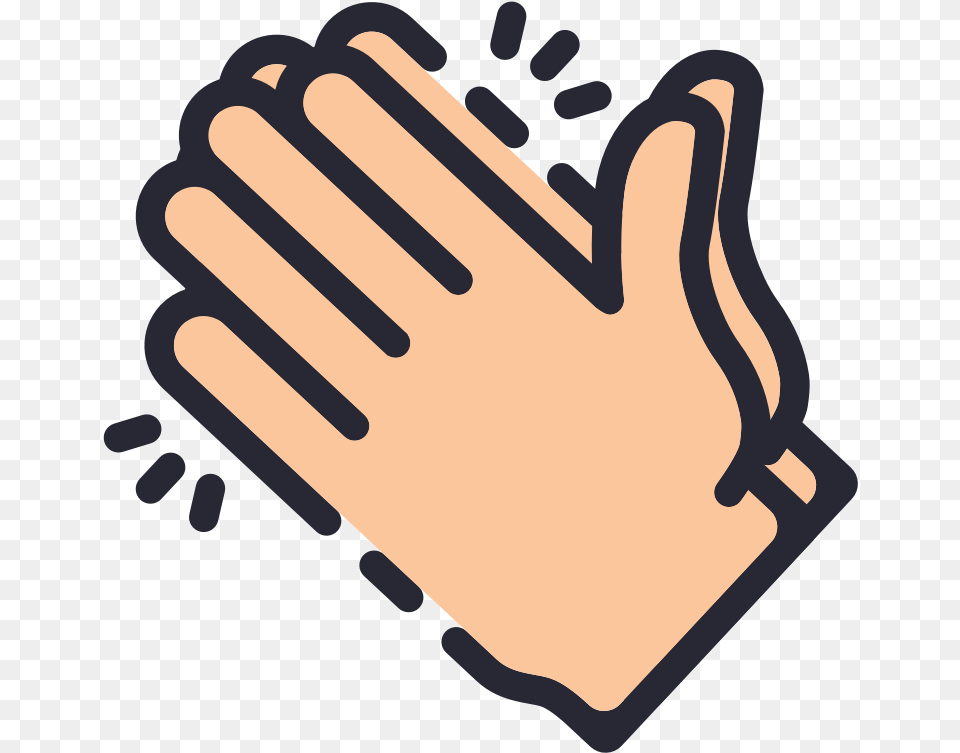 Clapping Flat Hand Vector, Glove, Clothing, Body Part, Person Free Png Download