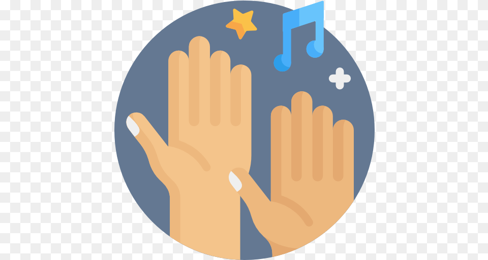 Clapping Music Icons Sharing, Body Part, Hand, Person, Massage Free Transparent Png