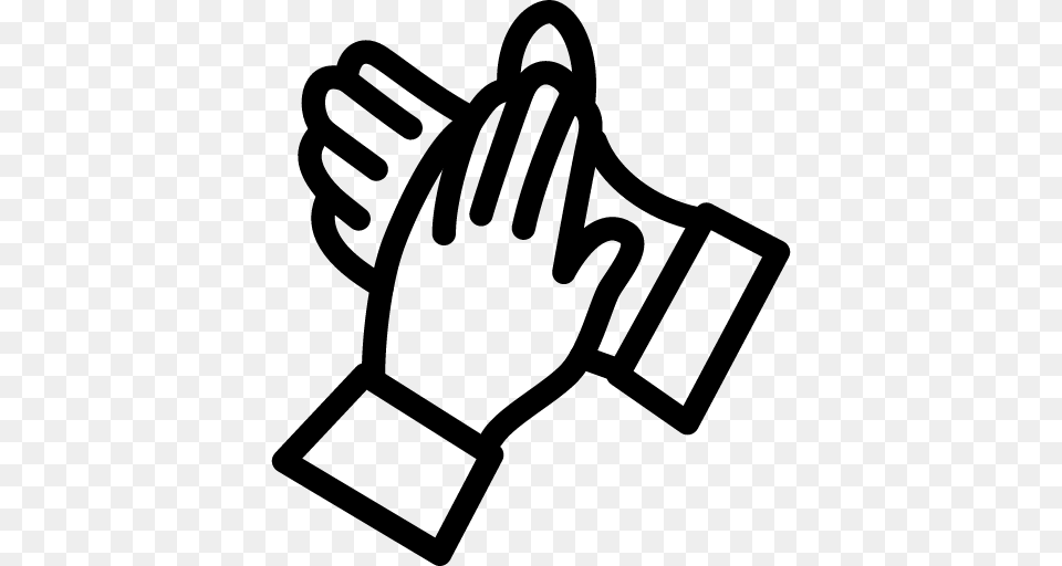 Clapping Hands, Gray Png