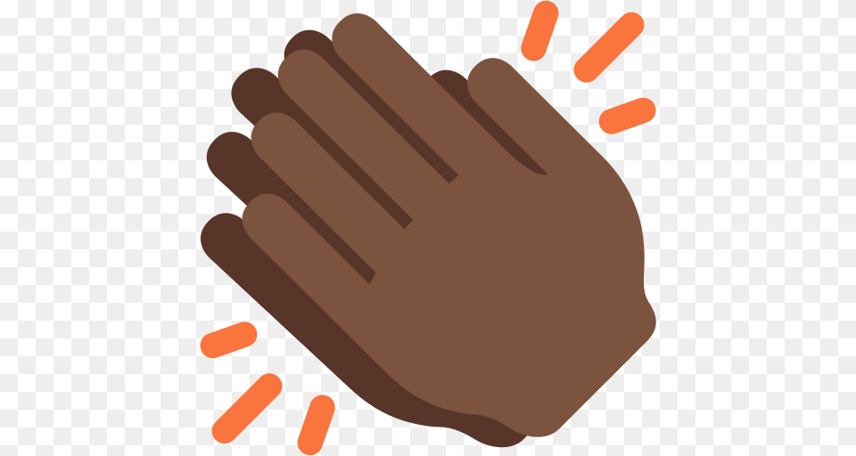 Clapping Hands Dark Skin Tone Emoji, Body Part, Hand, Person, Clothing Png Image