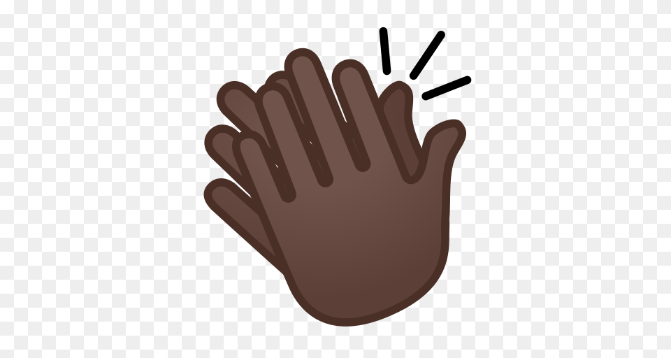 Clapping Hands Emoji With Dark Skin Tone Meaning And Pictures, Clothing, Glove, Body Part, Hand Free Png Download
