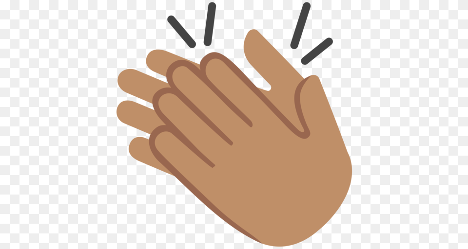 Clapping Hands Medium Skin Tone Emoji, Body Part, Clothing, Glove, Hand Free Png Download