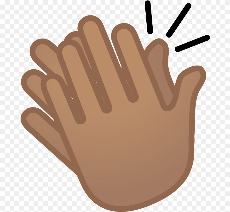 Clapping Hands Medium Skin Tone Icon Clapping Emoji Background, Clothing, Glove, Body Part, Hand Free Png