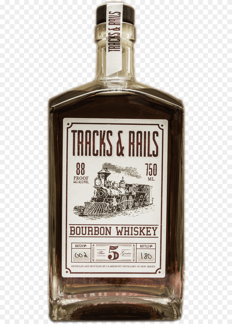 Claremont Distillery Tracks Amp Rails Bourbon Whiskey Tracks And Rails Bourbon, Alcohol, Beverage, Liquor, Wheel Free Png Download