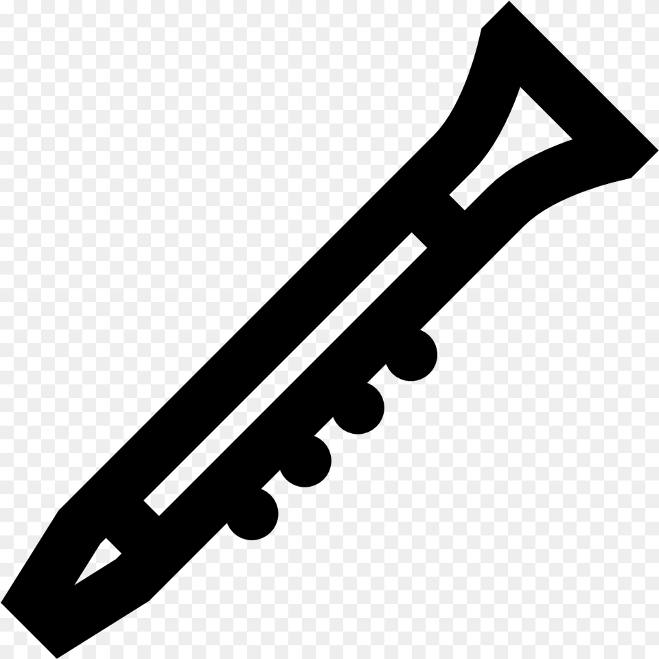 Clarinet, Gray Free Transparent Png