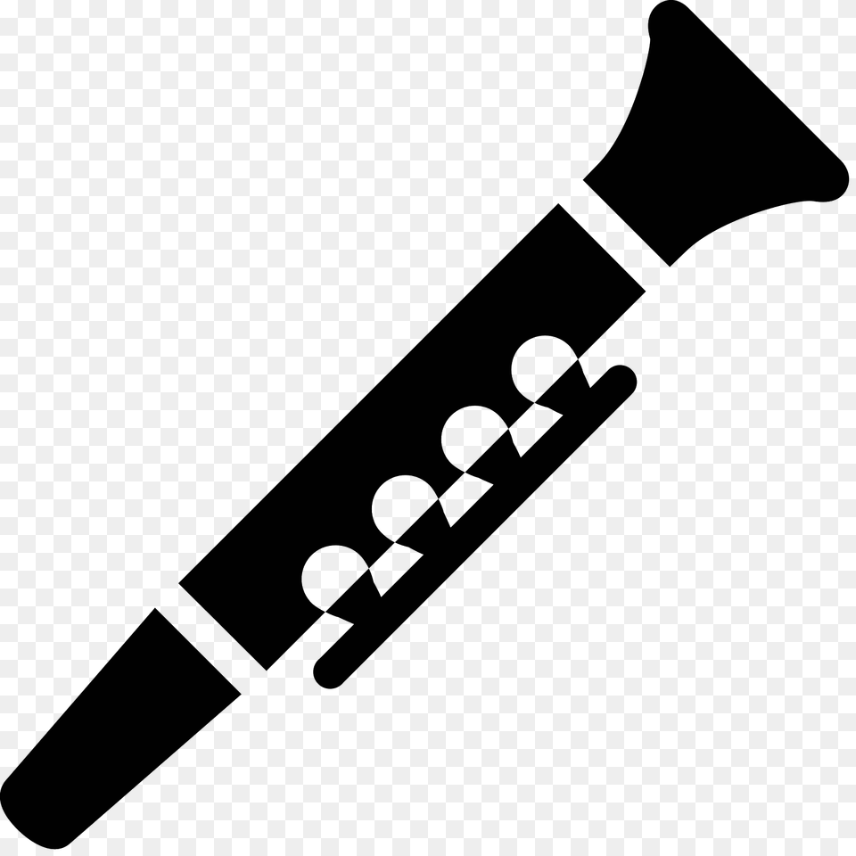 Clarinet Filled Icon, Gray Free Png Download