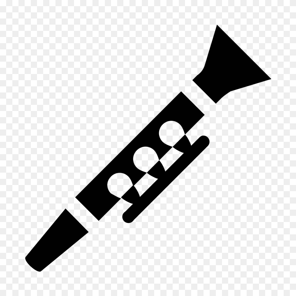 Clarinet Icon, Gray Free Png Download
